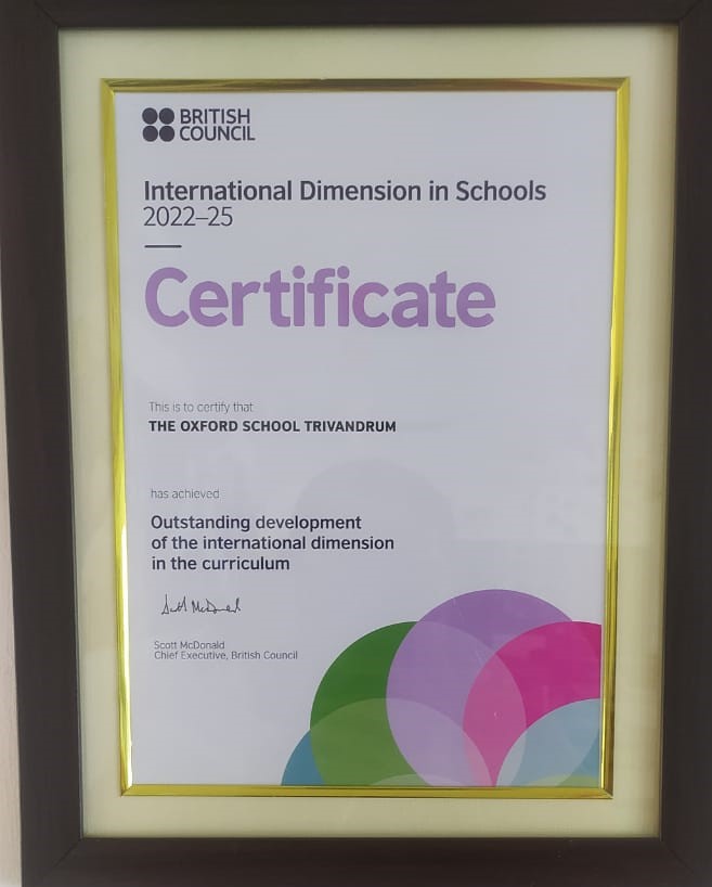 Recognition of the “International Dimension in Schools Accreditation”
