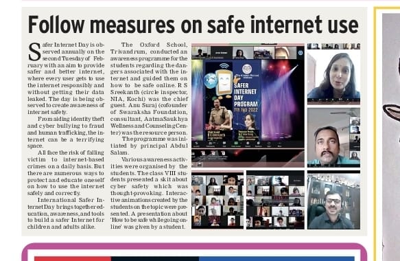Measures To Be Followed For Safe Internet Use